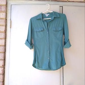 Standard James Perse Green Button Down Shirt, size XL